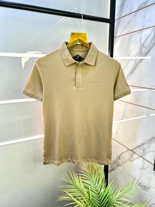 Rare Rabbit Beige Polo Premium Collar Neck T-shirt F2999-BE
