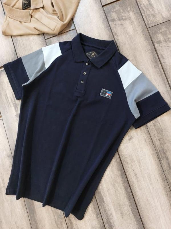Rare Rabbit Navy Polo Premium Collar Neck T-shirt F2999-NY - Image 7