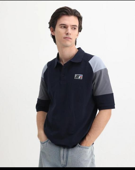 Rare Rabbit Navy Polo Premium Collar Neck T-shirt F2999-NY - Image 6