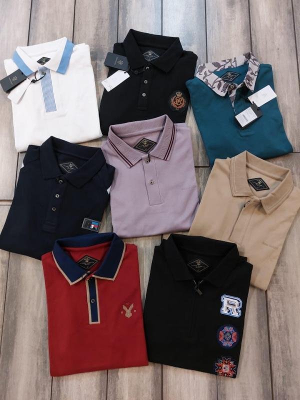 Rare Rabbit Navy Polo Premium Collar Neck T-shirt F2999-NY - Image 3