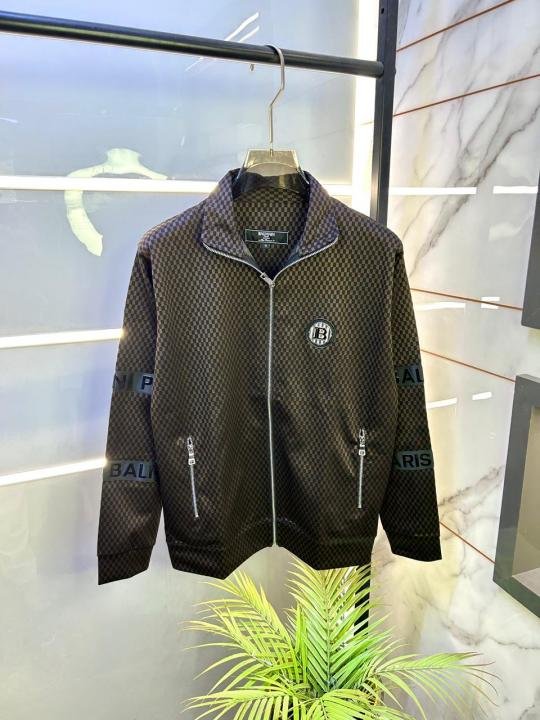 Balmain  Paris Logo Imported Embossed Print Brown Super Premium Track Suit With Brand Carry Bag F2338-BR - Image 16