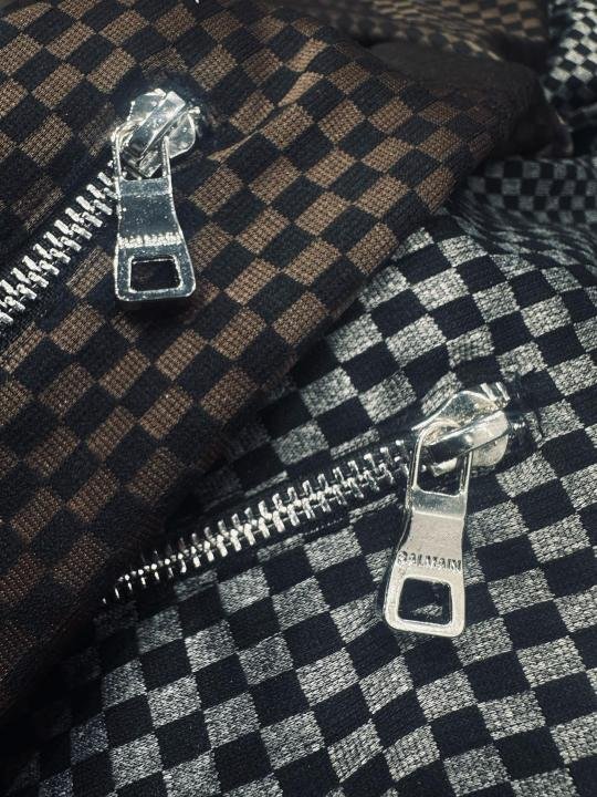 Balmain  Paris Logo Imported Embossed Print Brown Super Premium Track Suit With Brand Carry Bag F2338-BR - Image 7