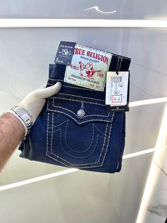 True Religion Imported Blue Super Premium Denim With Brand Box Packing And Carry Bag F3074-A2 - Image 5