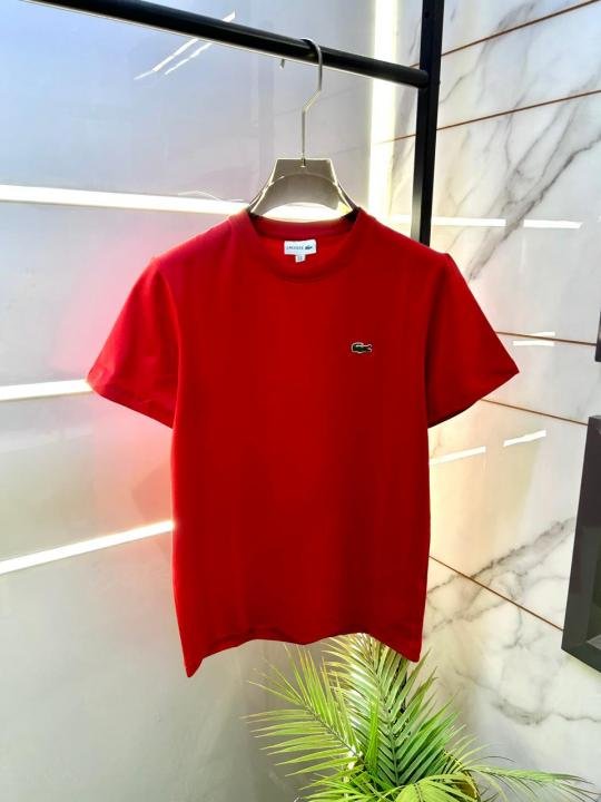 Lacoste  Red Premium Round Neck Polo T-shirt F3496-RE - Image 1