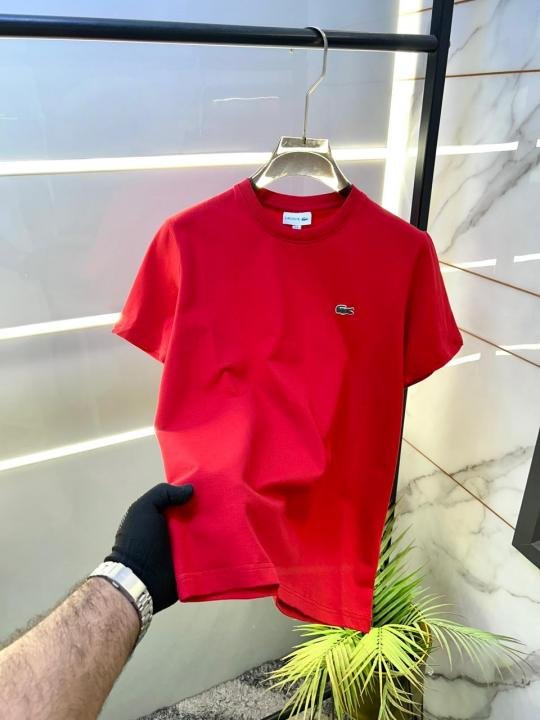 Lacoste  Red Premium Round Neck Polo T-shirt F3496-RE - Image 2
