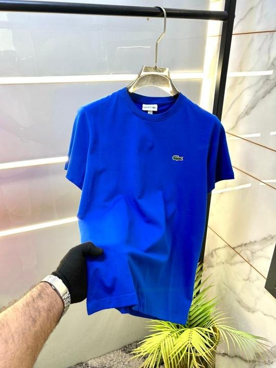 Lacoste  Blue Premium Round Neck Polo T-shirt F3496-BU