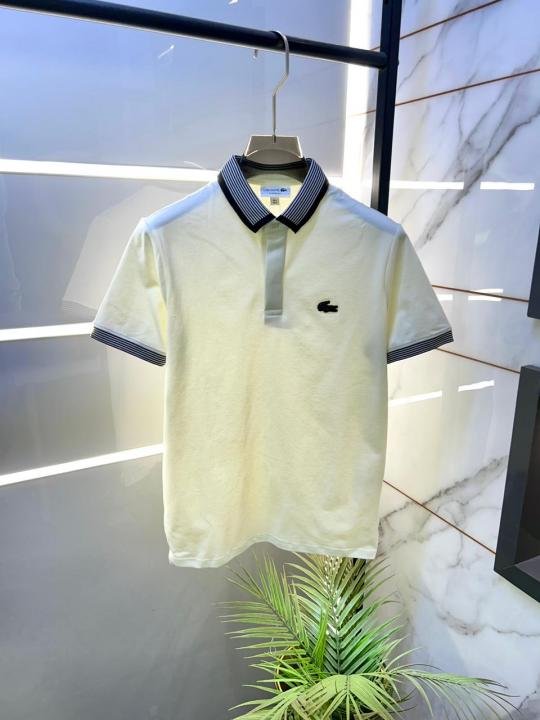 Off-White Lacoste Off-white Polo Premium Collar Neck T-shirt F3388-OF2