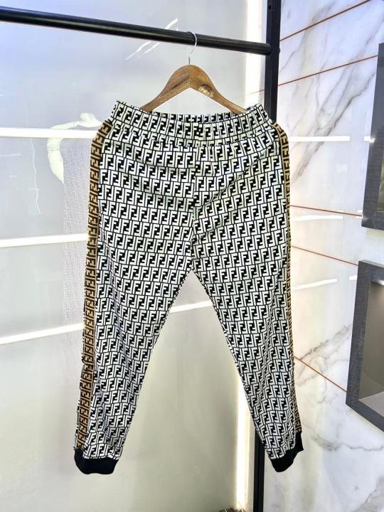 Fendi Fend i Imported Black Monogram Printed Super Premium Track Suit F3296-BL - Image 8