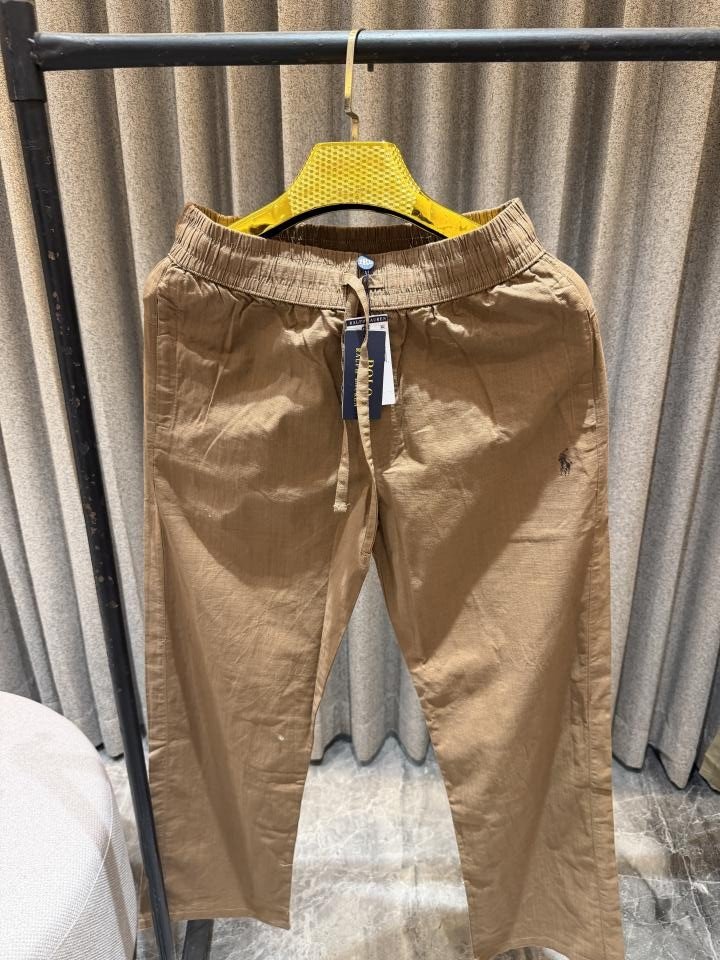 Ralph Lauren Light Brown Pure Linen Pants