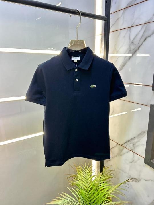 Lacoste  Navy Polo Premium Collar Neck T-shirt F3620-NY - Image 8