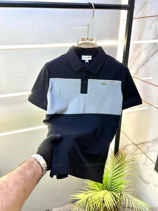 Lacoste  Black Polo Premium Collar Neck T-shirt F3503-B1