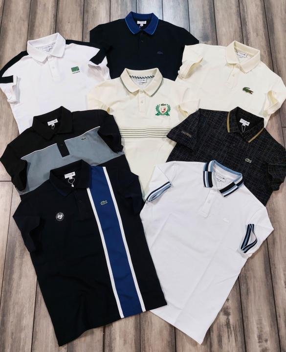 Lacoste  Black Polo Premium Collar Neck T-shirt F3503-B1 - Image 6