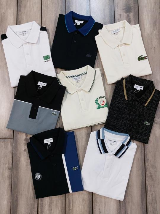 Lacoste  Black Polo Premium Collar Neck T-shirt F3503-B1 - Image 3