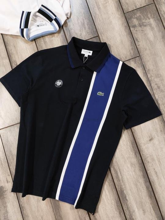Lacoste  Navy Polo Premium Collar Neck T-shirt F3503-N1 - Image 10