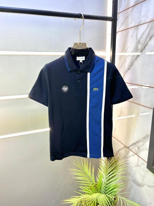 Lacoste  Navy Polo Premium Collar Neck T-shirt F3503-N1