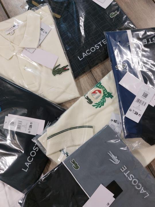 Lacoste  Navy Polo Premium Collar Neck T-shirt F3503-N1 - Image 3