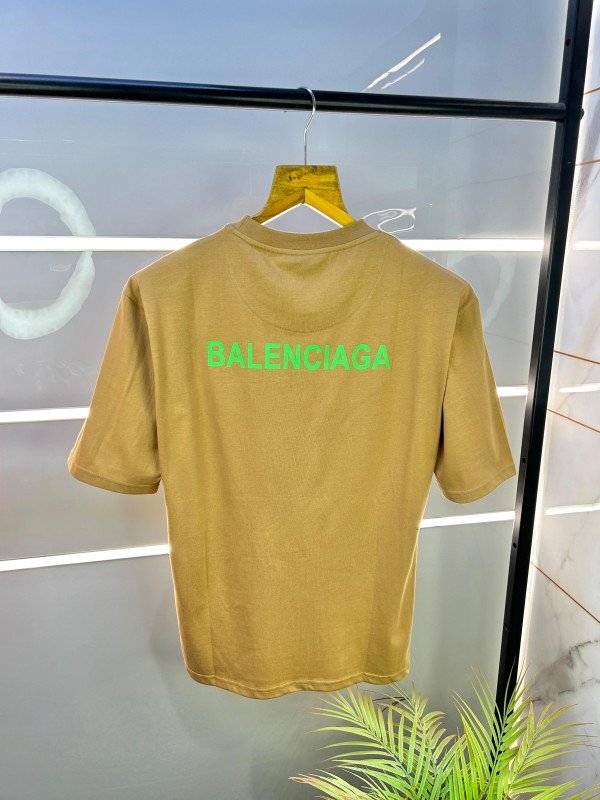 Balenciaga Sale Jordan x Balenciaga Sneaker Edition Off Shoulder Premium Brown Oversized T-shirt 1778 - Image 2
