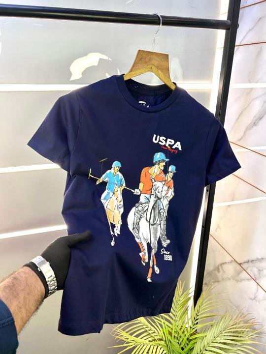 Us Polo Navy Round Premium Neck T-shirt F2838-NY