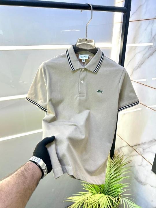 Lacoste  Beige Polo Premium Collar Neck T-shirt F3500-BE - Image 10