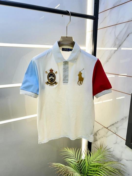 69ca8e42249970.jpeg Ralph Lauren Ralph Lauren White Polo Premium Collar Neck T-shirt F2909-WH - Image 1