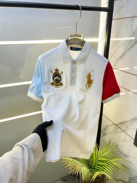 Ralph Lauren Ralph Lauren White Polo Premium Collar Neck T-shirt F2909-WH - Image 2