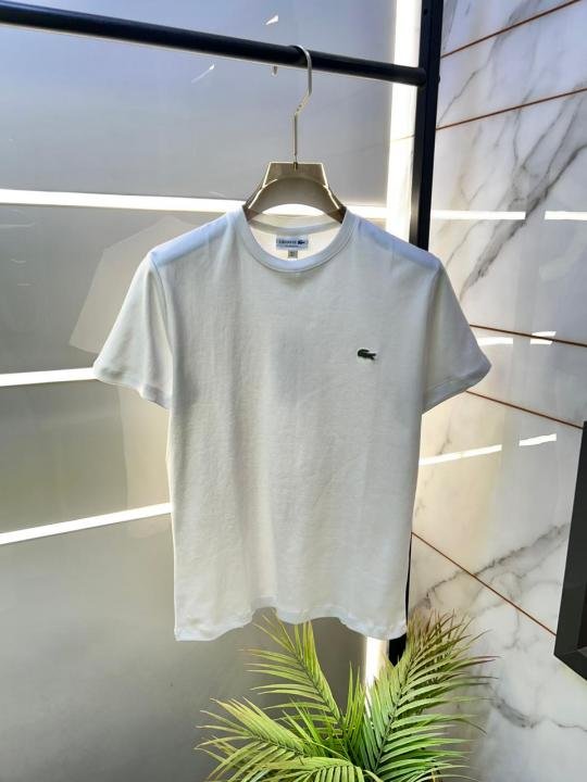 Lacoste  White Premium Round Neck Polo T-shirt F3389-WH