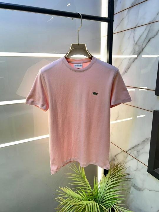 Lacoste  Pink Premium Round Neck Polo T-shirt F3389-PI - Image 1