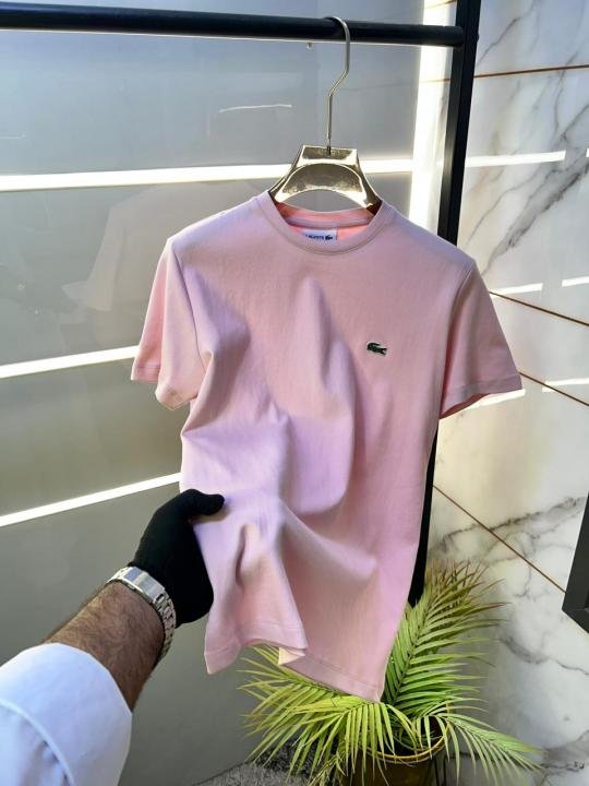 Lacoste  Pink Premium Round Neck Polo T-shirt F3389-PI - Image 2