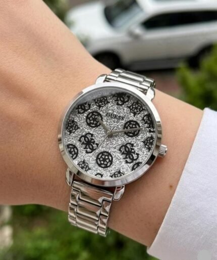 Guess Sugarplum Silver Watch Price in India - Buy at Bootery