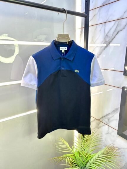 Lacoste Blue Polo Premium Collar Neck T-shirt F3392-bu Price in India - Buy at Bootery