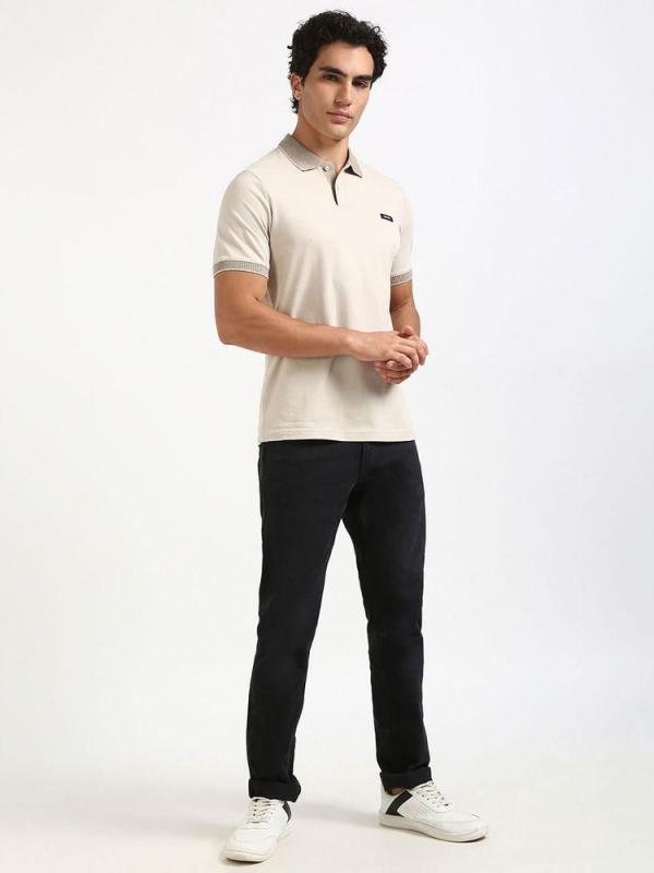 Calvin Klein White Collar Neck Premium Polo T-shirt F3383-wh - Image 10