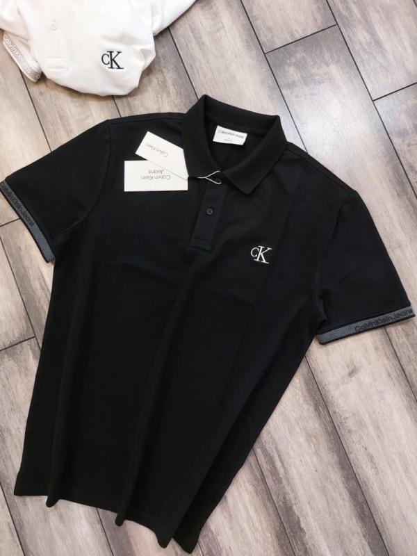 Calvin Klein Black Imported Collar Neck Premium Polo T-shirt F2652-bl - Image 12