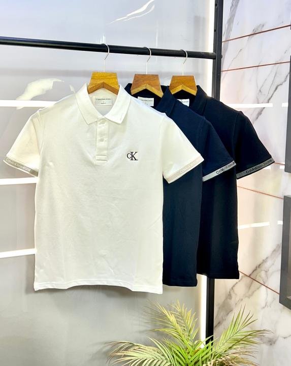 Calvin Klein Navy Imported Collar Neck Premium Polo T-shirt F2652-ny - Best Price Online - Style 1 - Bootery - Image 5