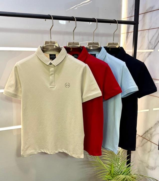 Armani Exchange Cream Polo Premium Collar Neck T-shirt F3617-cr - Best Price Online - Bootery - Image 6