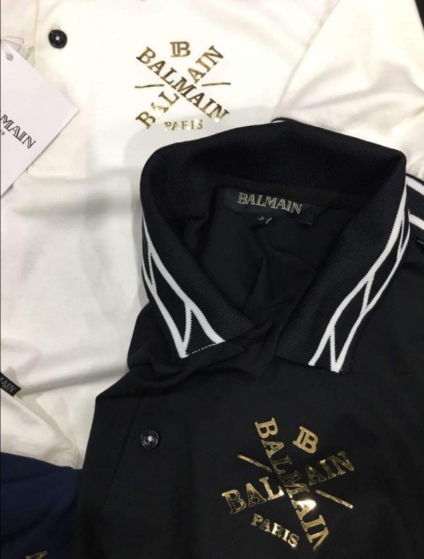 Buy Balmain Paris Logo Imported Black Collar Neck Premium T-shirt F2831-bl Online in India - Style 1 - Bootery - Image 5