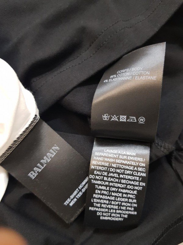 Buy Balmain Paris Logo Imported Black Collar Neck Premium T-shirt F2831-bl Online in India - Style 1 - Bootery - Image 3