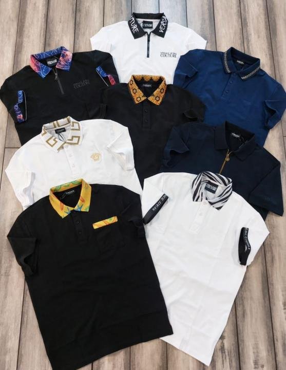 Buy Versace Black Imported Collar Neck Premium Polo T-shirt F3425-b3 Online in India - Bootery - Image 7