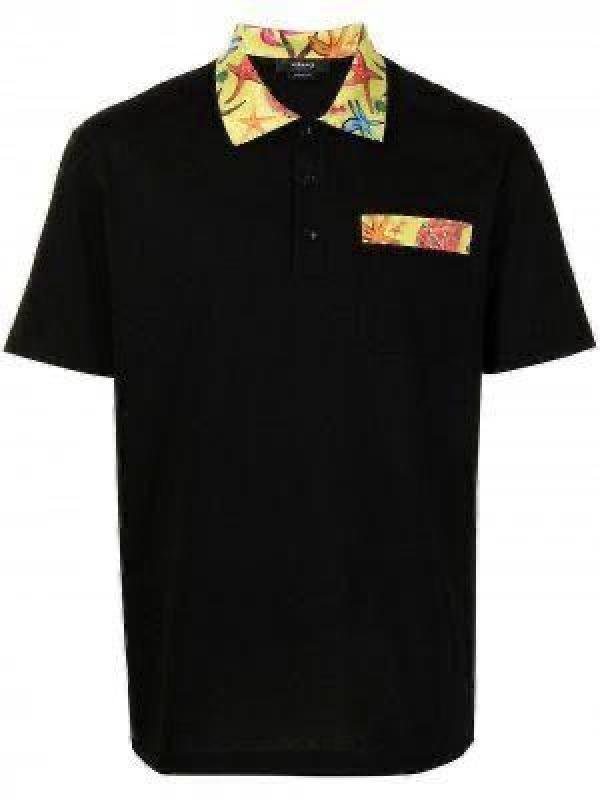 Buy Versace Black Imported Collar Neck Premium Polo T-shirt F3425-b1 Online in India - Bootery - Image 8