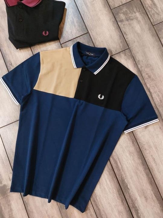 Fred Perry Blue Polo Premium Collar Neck T-shirt F3463-bu - Best Price Online - Bootery - Image 9