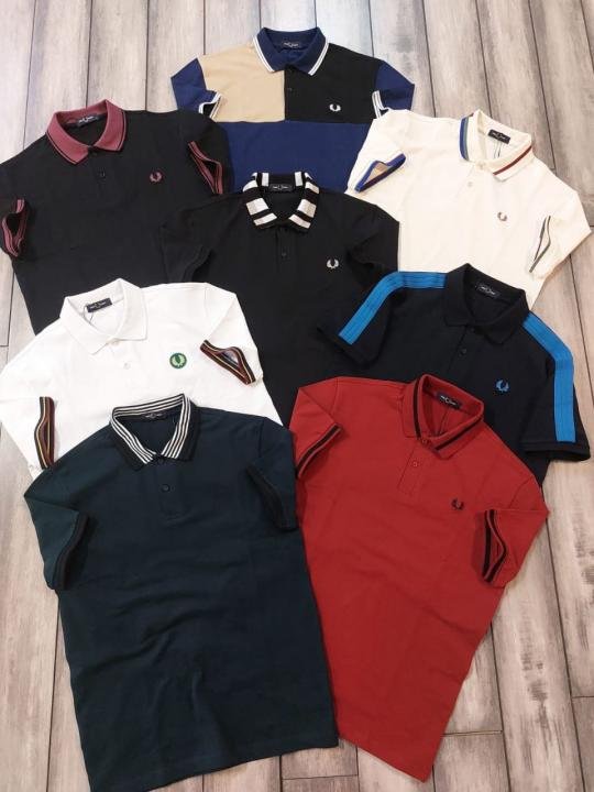 Fred Perry Blue Polo Premium Collar Neck T-shirt F3463-bu - Best Price Online - Bootery - Image 7