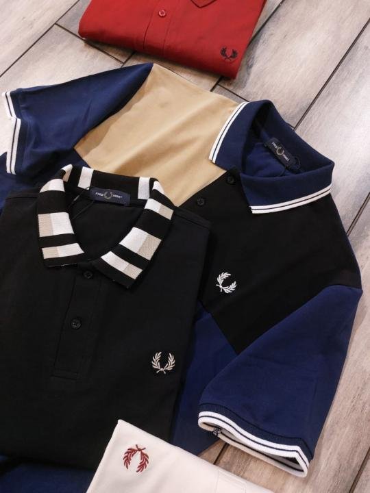 Fred Perry Blue Polo Premium Collar Neck T-shirt F3463-bu - Best Price Online - Bootery - Image 5