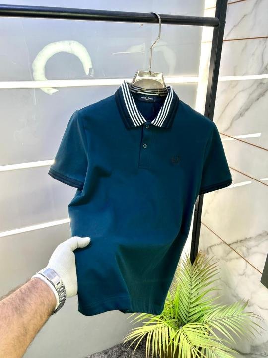Buy Fred Perry Green Polo Premium Collar Neck T-shirt F3463-gr Online in India - Bootery - Image 10