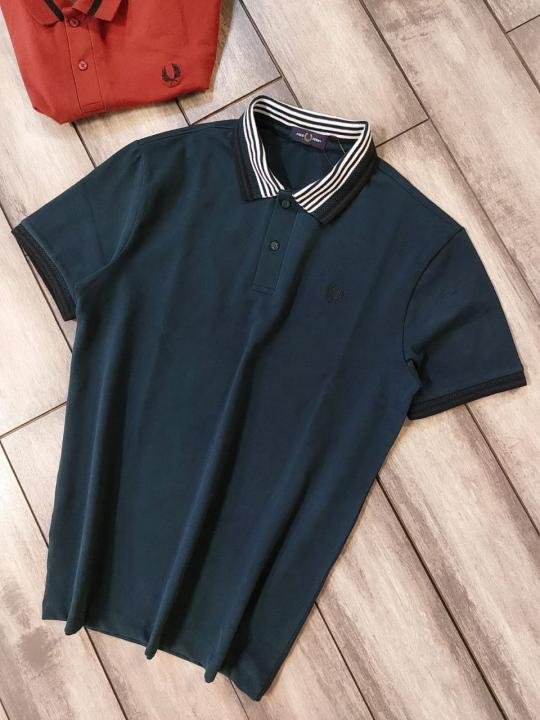 Buy Fred Perry Green Polo Premium Collar Neck T-shirt F3463-gr Online in India - Bootery - Image 9