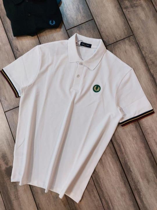 Buy Fred Perry White Polo Premium Collar Neck T-shirt F3463-wh Online in India - Bootery - Image 9