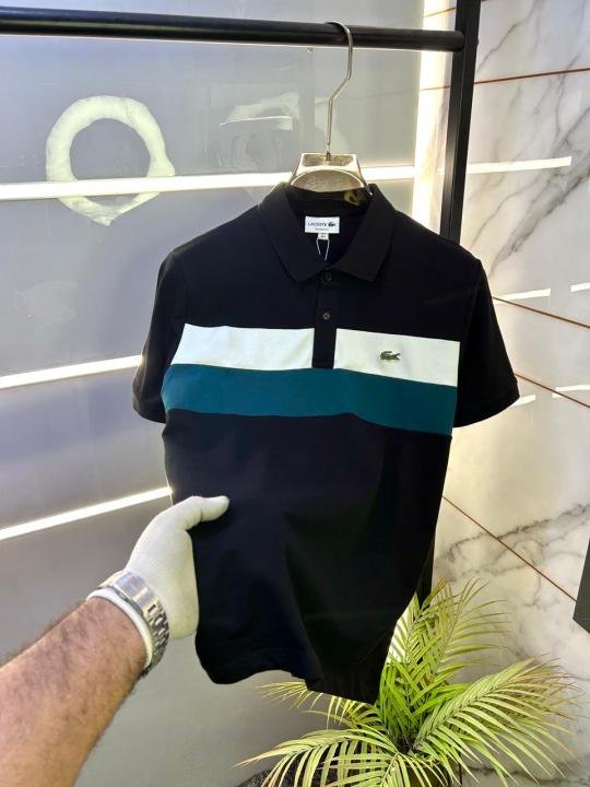 Buy Lacoste Black Polo Premium Collar Neck T-shirt F3392-b1 Online in India - Bootery - Image 8