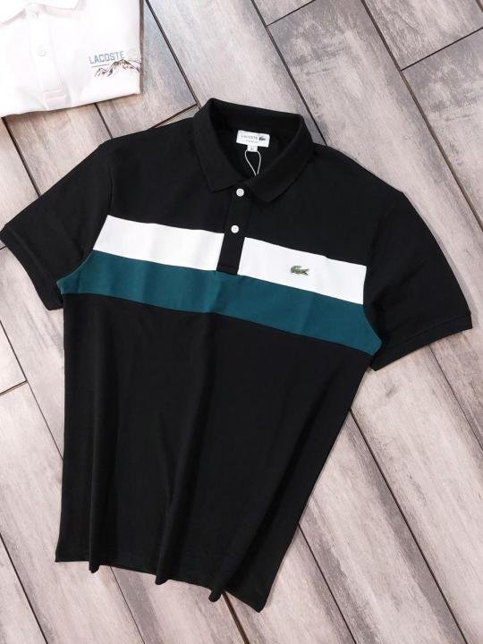 Buy Lacoste Black Polo Premium Collar Neck T-shirt F3392-b1 Online in India - Bootery - Image 7