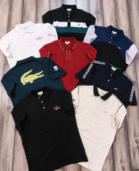 Buy Lacoste Black Polo Premium Collar Neck T-shirt F3392-b1 Online in India - Bootery - Image 6
