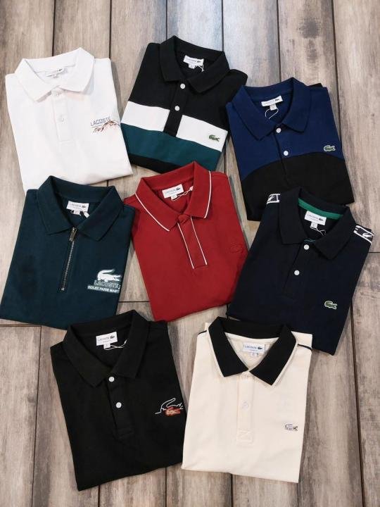 Buy Lacoste Black Polo Premium Collar Neck T-shirt F3392-b1 Online in India - Bootery - Image 3