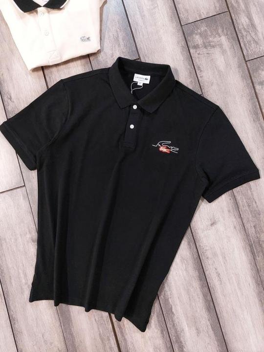 Lacoste Black Polo Premium Collar Neck T-shirt F3392-b2 - Best Price Online - Bootery - Image 7
