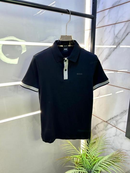 Hugo Boss Black Collar Neck Premium Polo T-shirt F3396-b2